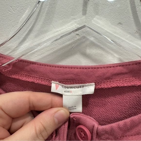 Crewcuts Girls’ French Terry Jumpsuit Pink Size 5 - Picture 4 of 8